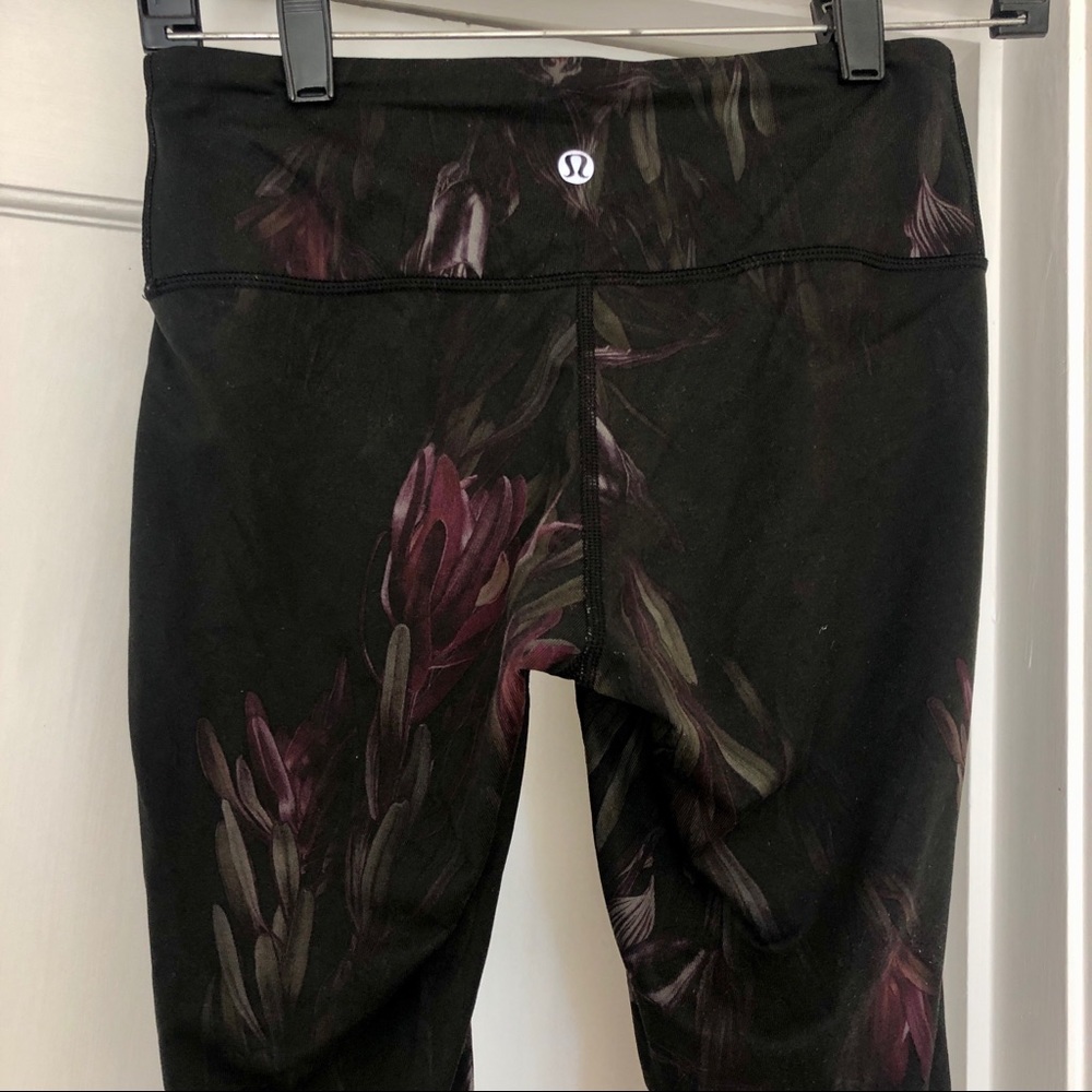 Lululemon Black Floral Leggings
